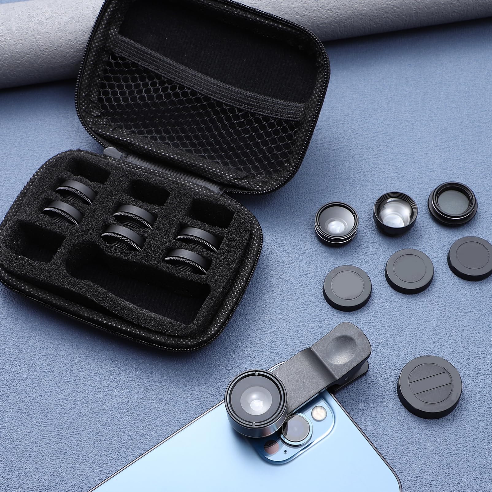 1 set Grandangolare Macro Fisheye Teleobiettivo Cpl e Altri Filtri per Fotografie Persone e Facile Usare e Portatile