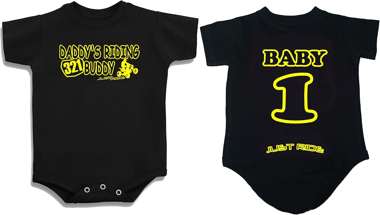 JUST RIDE Daddy's Riding Buddy ATV Quad One Piece Creeper Personalized