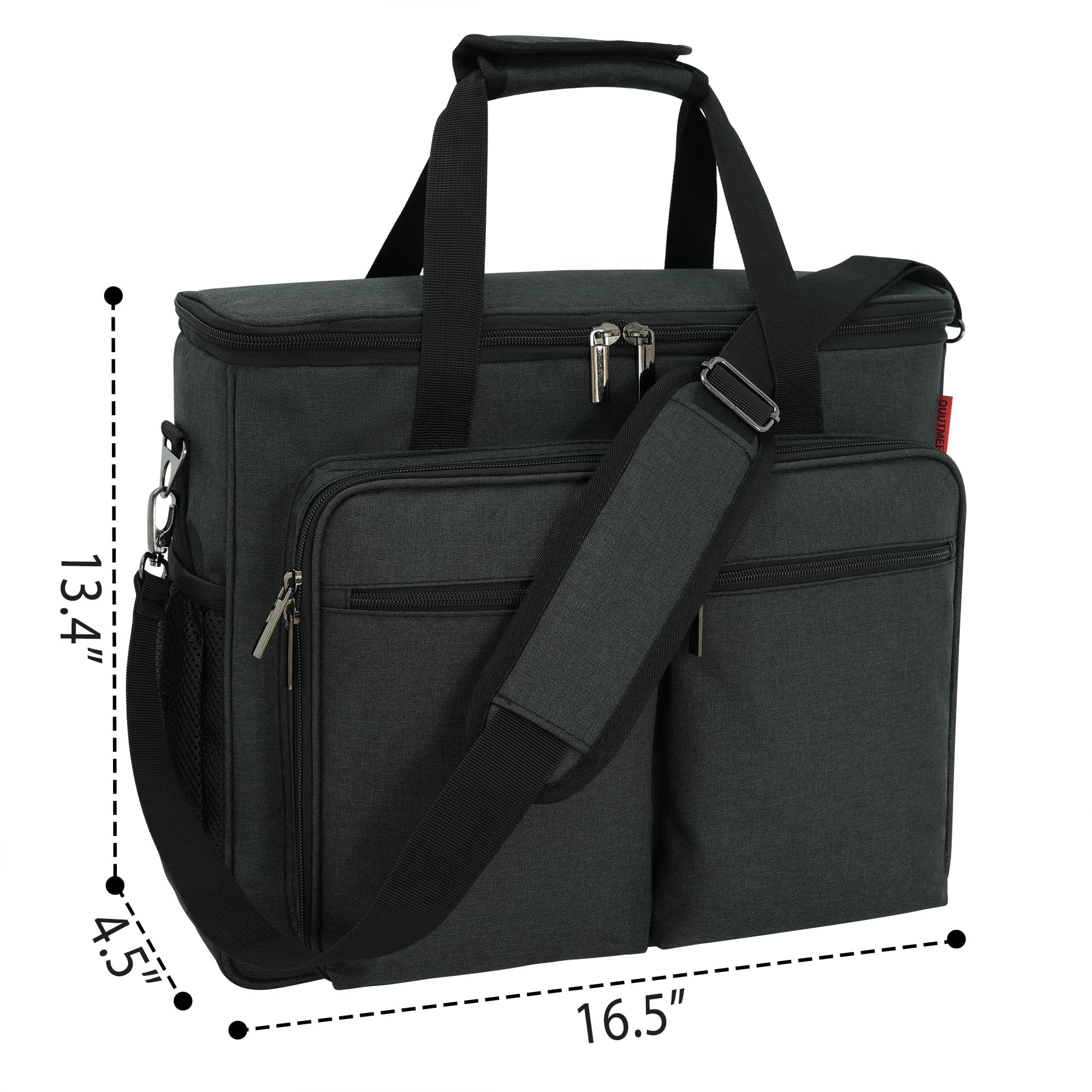 OUUTMEE Borsa da barista, kit da viaggio per shaker da cocktail, custodia portatile con scomparti per bottiglie di vino, per viaggi, casa, feste al chiuso e all'aperto (borsa senza attrezzi)