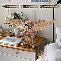 Vista 5 de nicknack Rompecabezas de madera 3D Eagle Clock Kits de modelo mecánico de madera para adultos niños regalo