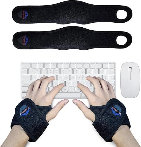 Juego de 2 almohadillas para reposamuñecas, almohadillas ergonómicas para mouse y teclado para reducir el estrés articular, la tensión, ajuste