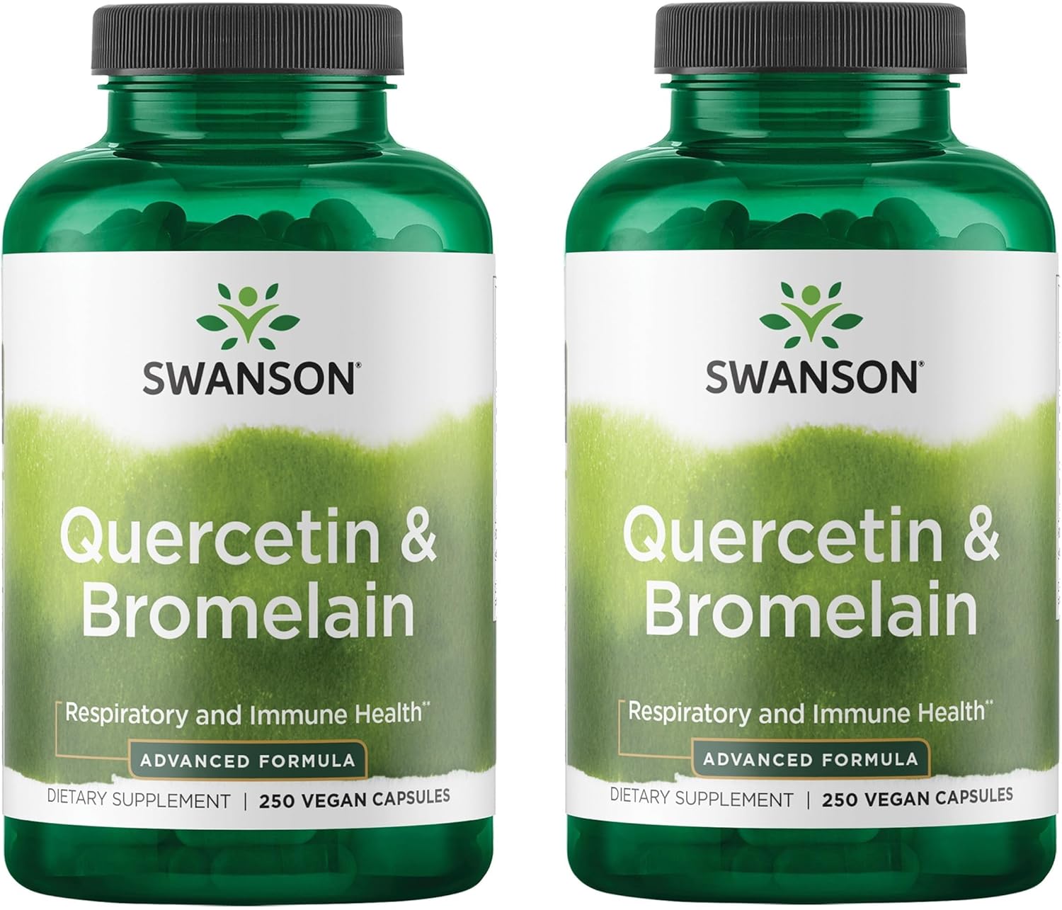 Swanson Quercetin & Bromelain- Supplement- Unique Natural Formula-(250 Capsules, 260/78mg Each) (2 Pack)