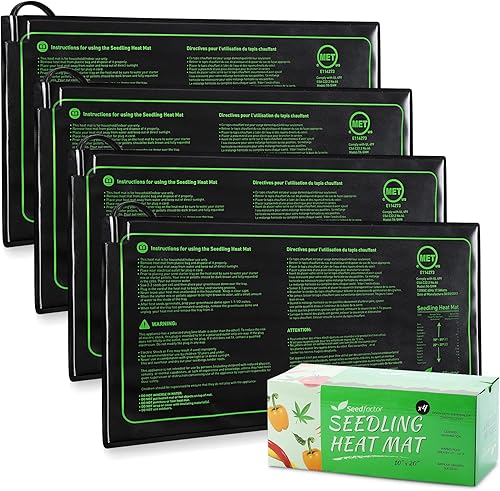 Miniatura 9 de Paquete de 8 alfombrillas de calor para plántulas, factor de semillas, impermeables, duraderas, para estación de germinación, almohadilla térmica