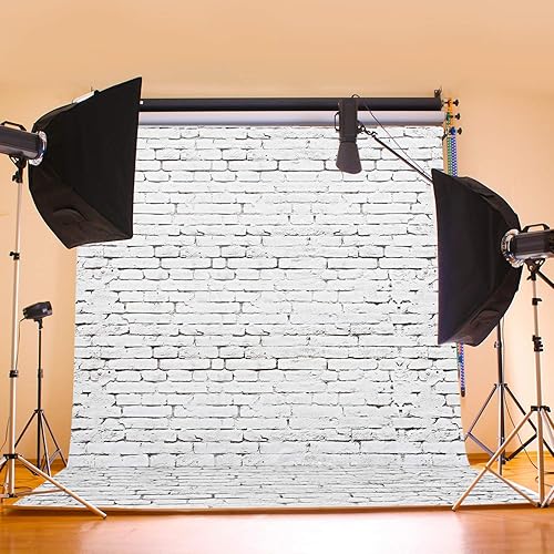 Vista 18 de Chuangdi 2 piezas de telón de fondo de pared de piedra de 4.5 x 9 pies, cortinas de pared de piedra para puerta, mantel extraíble para fotos