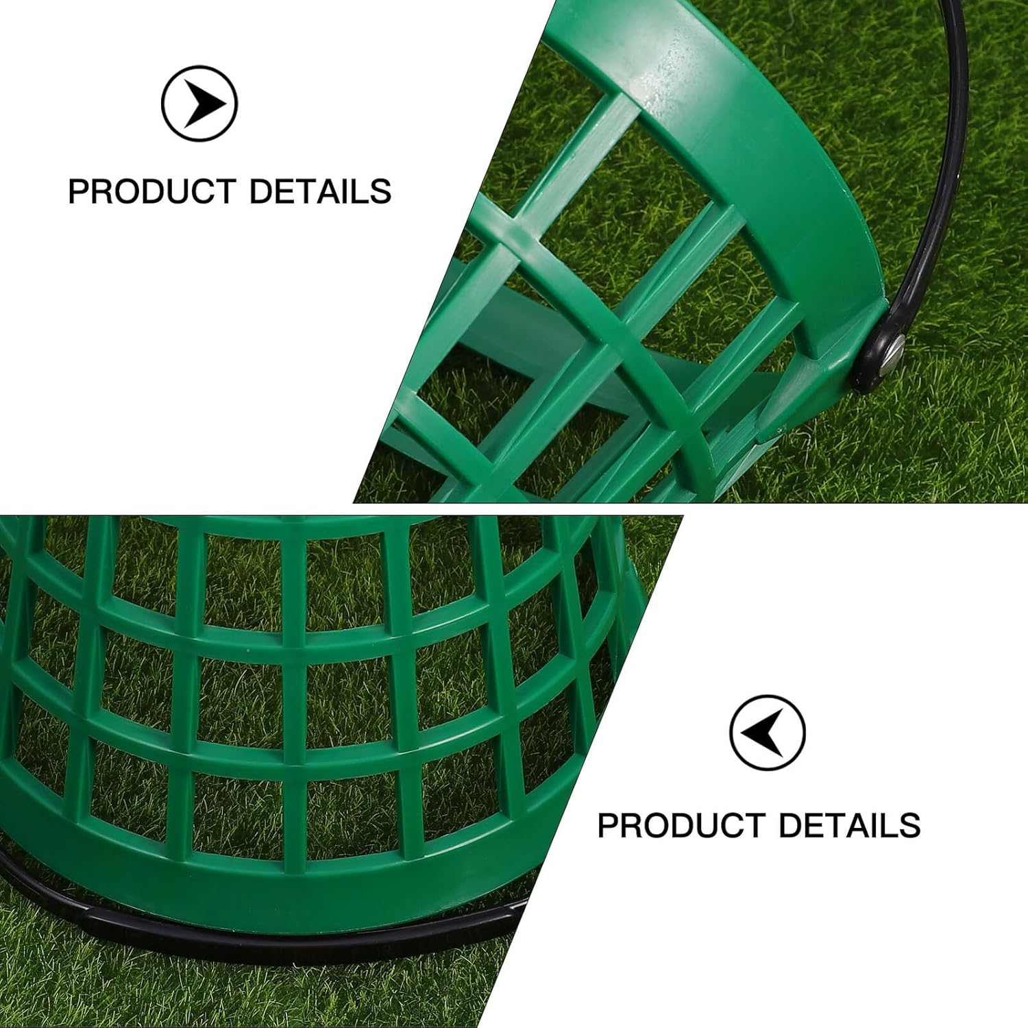 Alasum Golf Ball Basket with Handle 150-ball Capacity Plastic Storage Basket for Golf Practice Range Bucket for Outdoor Training