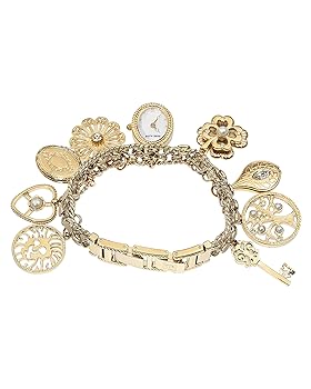 Anne Klein チャーム付きブレスレット時計 10-8096CHRM Amazon.com: Anne Klein Women's Premium Crystal Accented