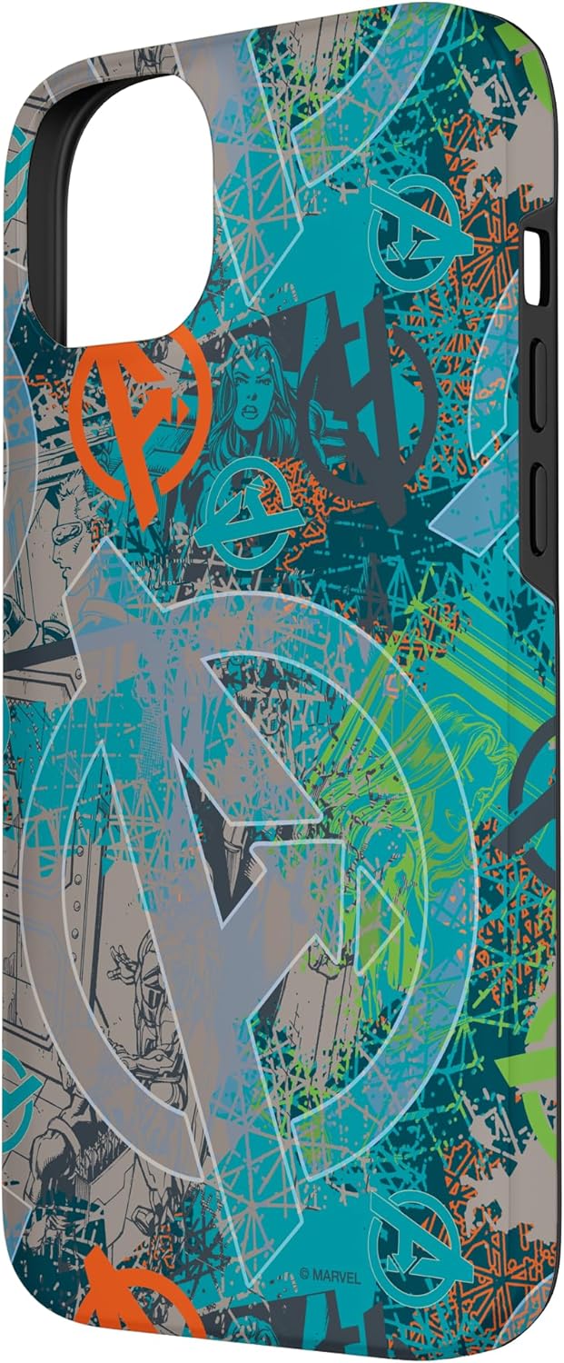 iPhone 14 Plus Marvel Avengers Black Widow and Iron Man Comic Book Case