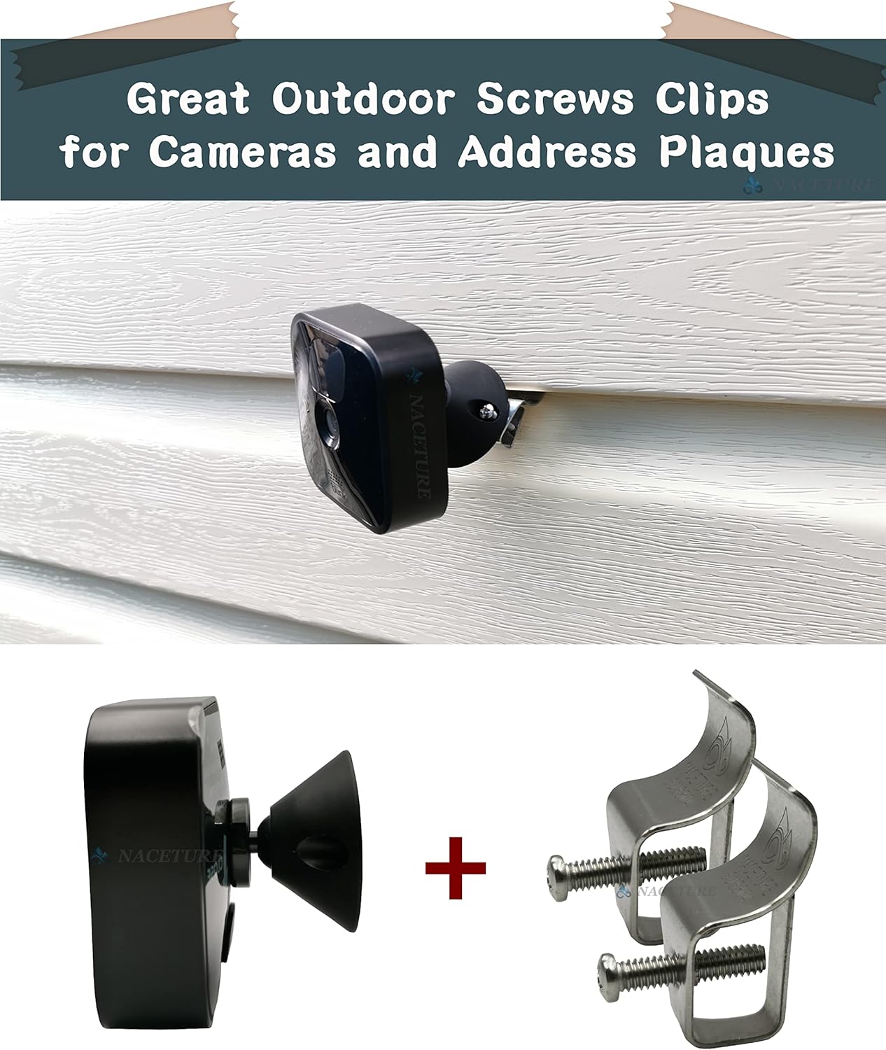 Buy NACETURE Vinyl Siding Screws Clips Hook 12 Pack Heavy Duty NoHole Needed Siding Screws