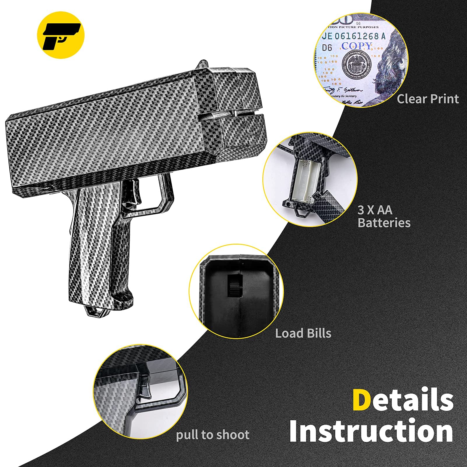 Buy oMitoi Money Gun Shooter, Money Gun That Shoot Money, Money Spray