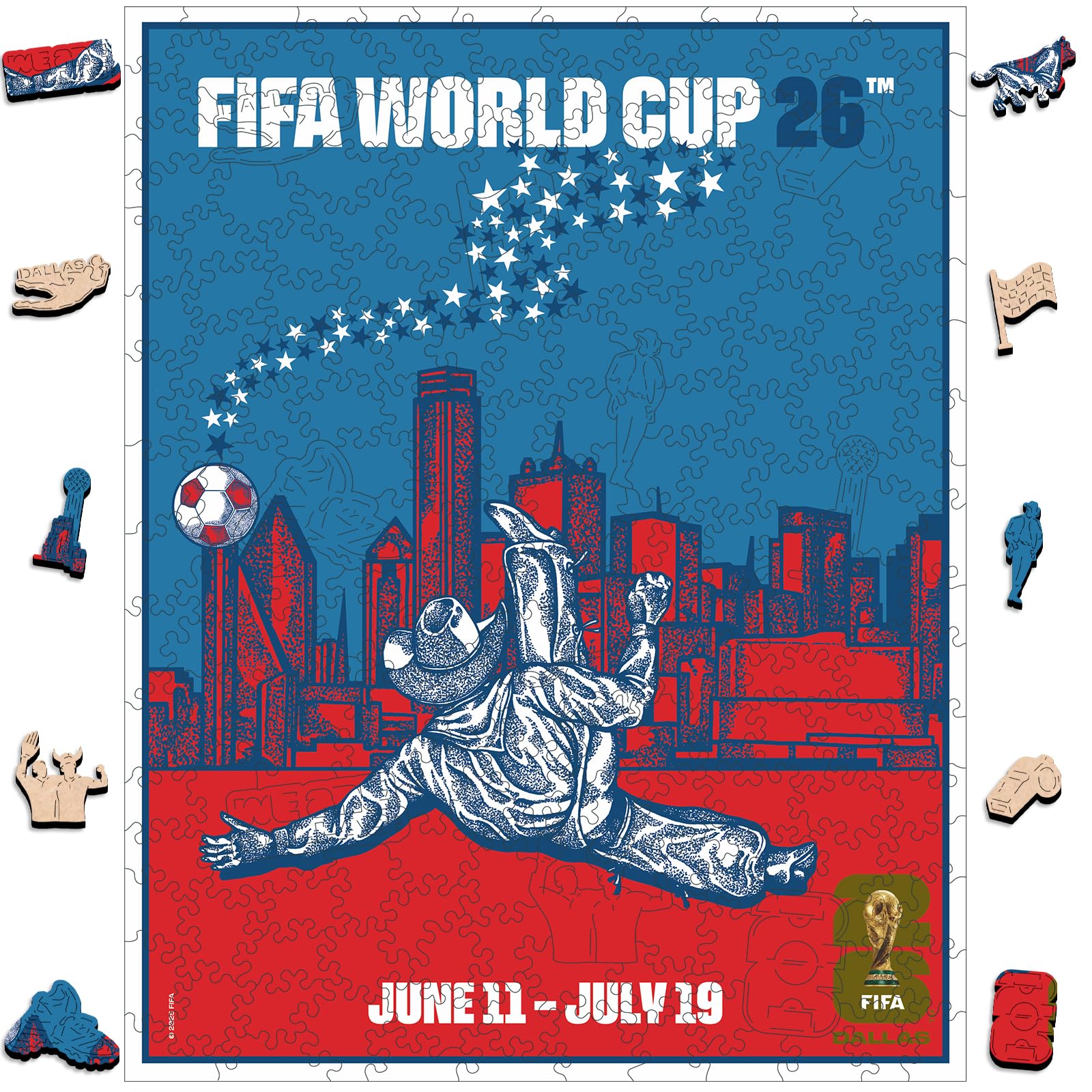 Amazon.com: FIFA World Cup 2026 City Puzzle Dallas City Poster