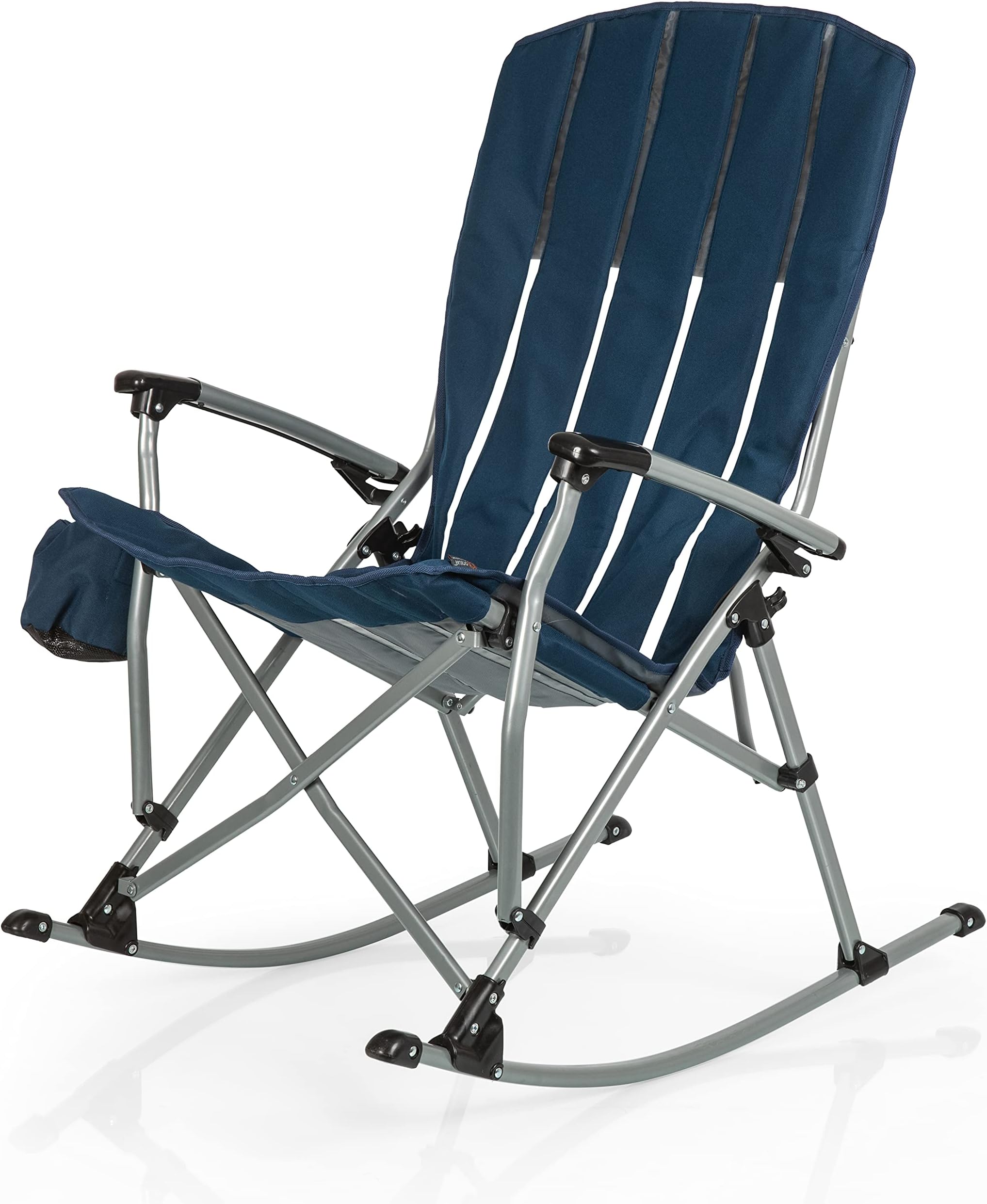 ONIVA - a Picnic Time brand Outdoor Rocking Camp Chair - XL Heavy Duty Camping Chair for Adults, (Navy Blue)