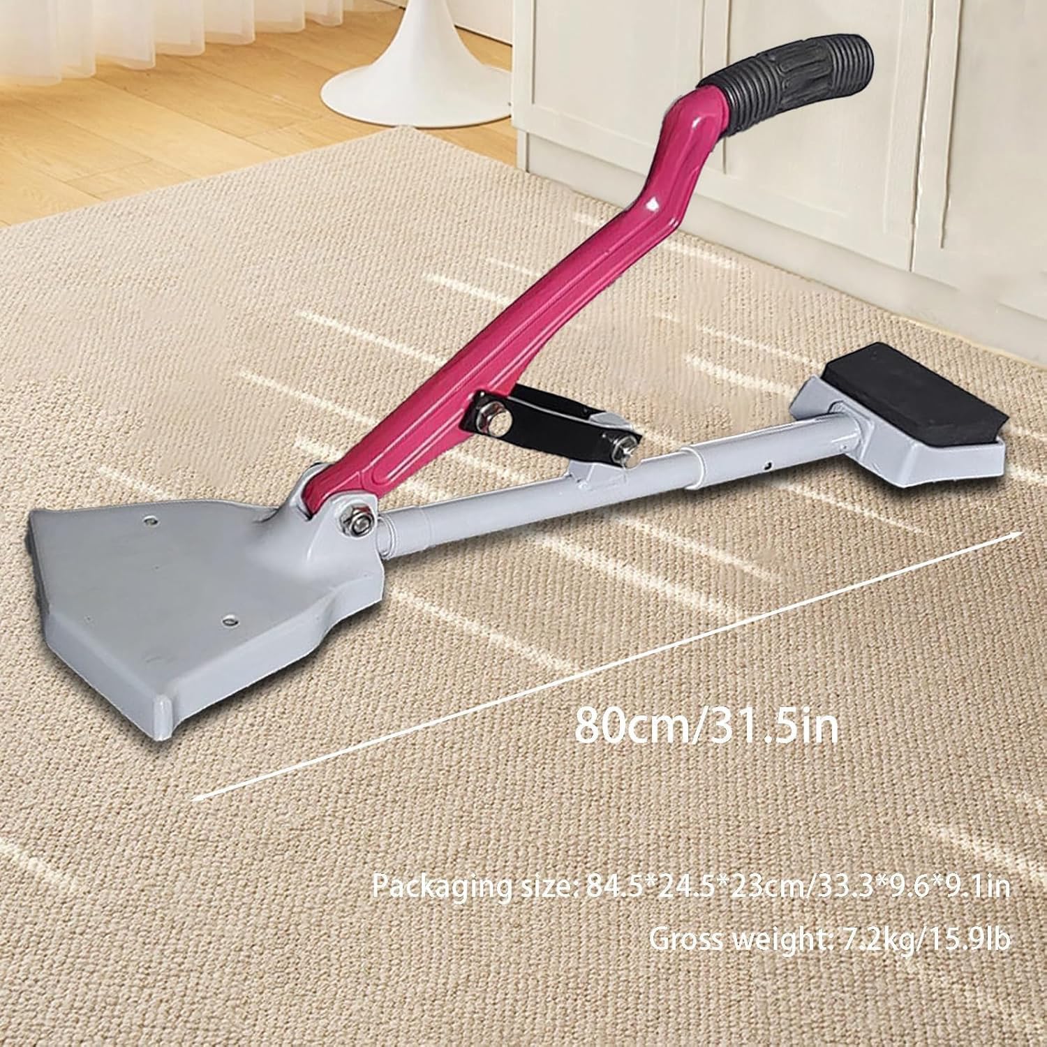 Kit d'outils d'installation de moquette, outil d'étirement de tapis, outil de bricolage de sol, conception triple sieste, 20 aiguilles en acier trempé, pour installation de tapis de sol