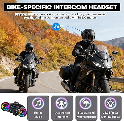 Miniatura 4 de Casco de motocicleta con Bluetooth, casco modular de motocicleta abatible con auriculares de intercomunicación Bluetooth, cascos de doble visera