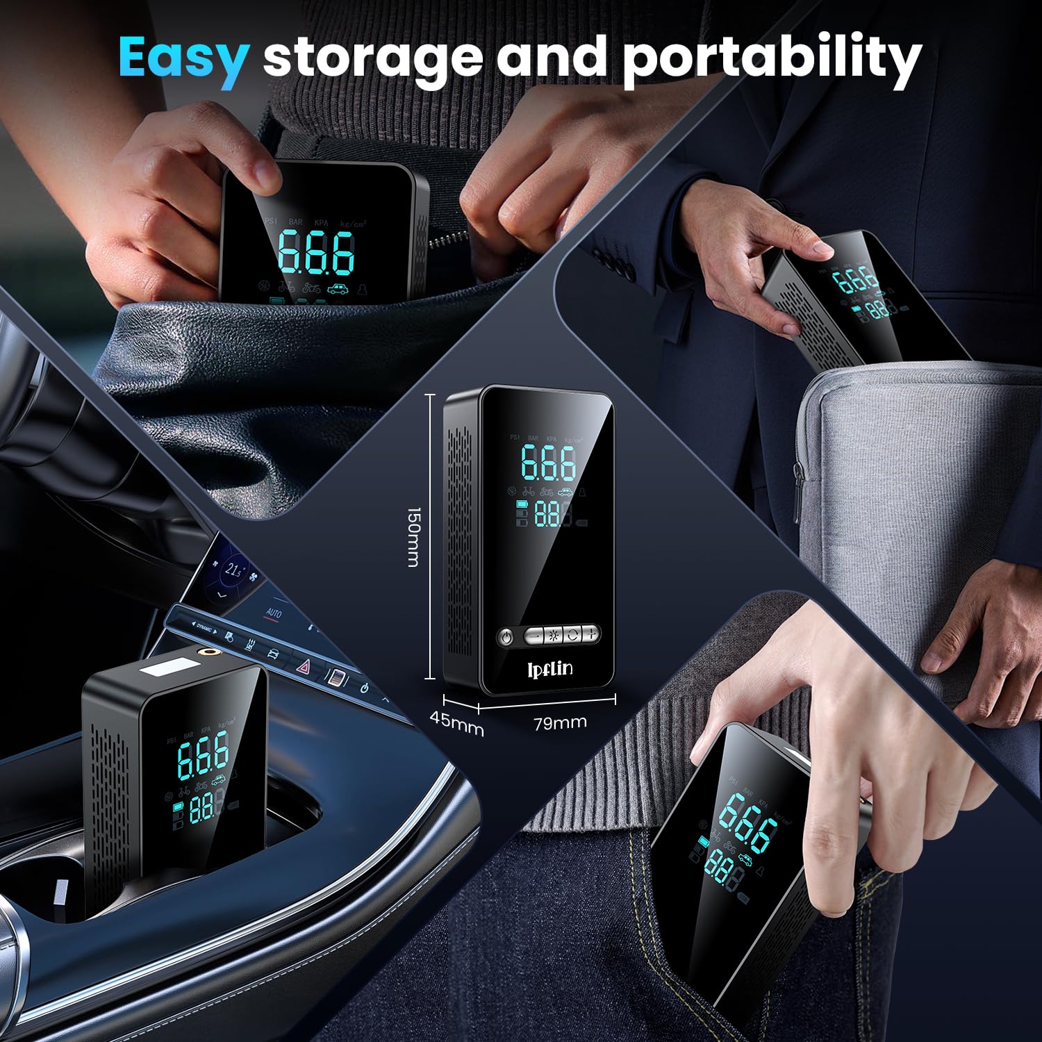 Tyre Inflator Cordles Compressor 150 PSI - 4