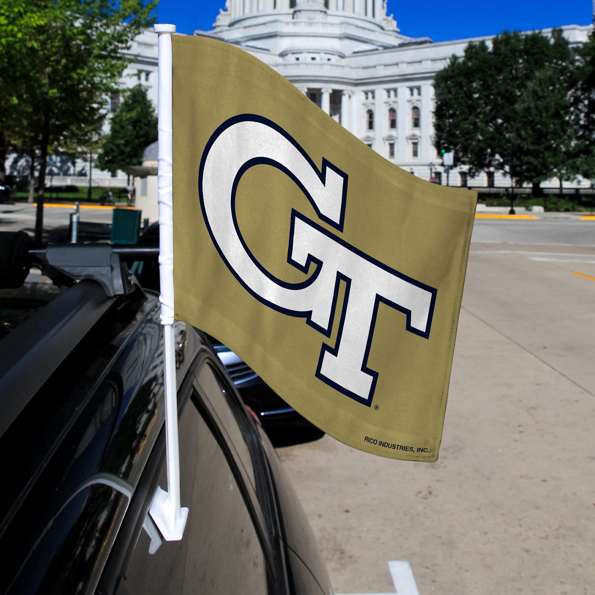 Rico Industries NCAA Georgia Tech Yellow Jackets Alternate Double Sided Double Sided Car Flag - 16