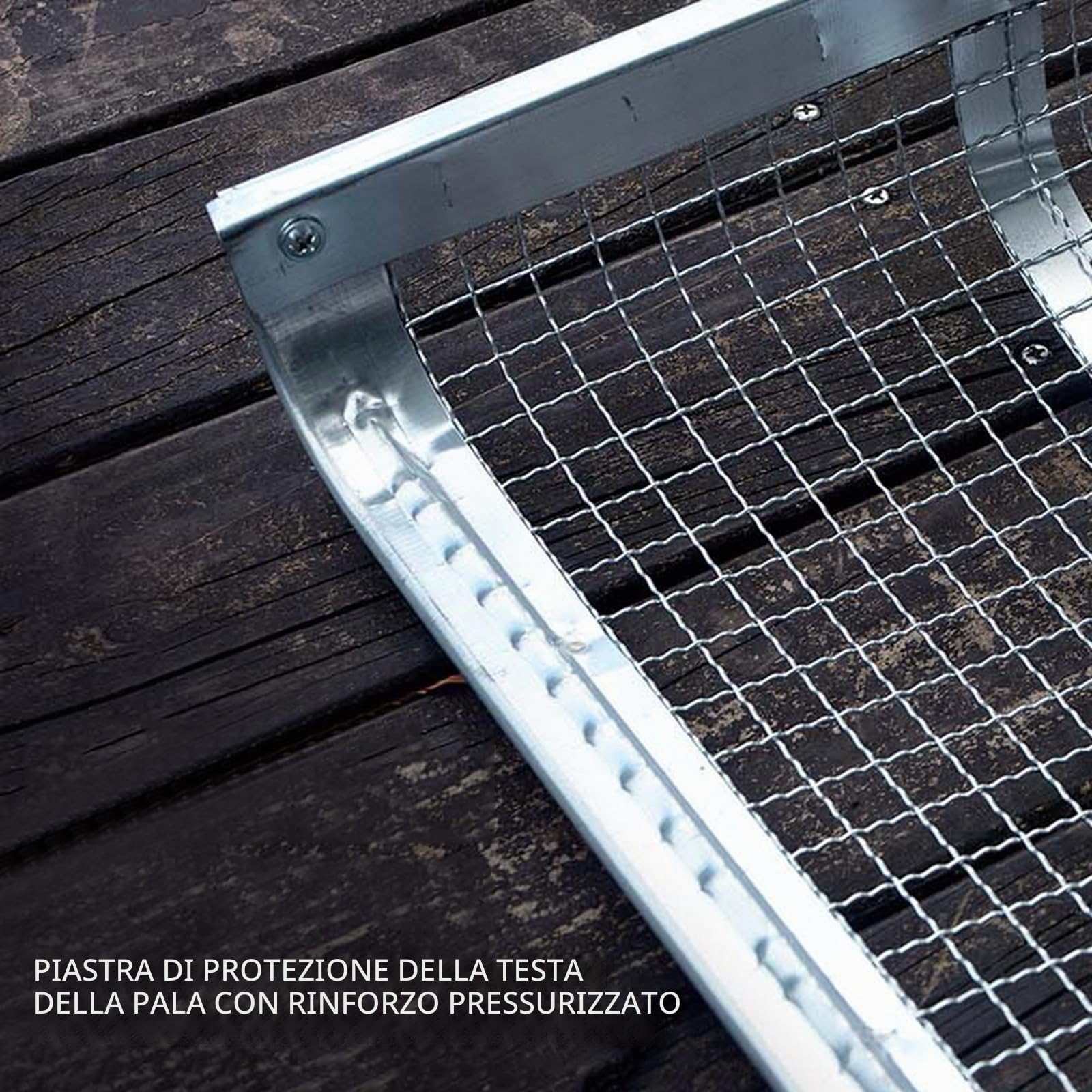 Robusta pala setaccio da fattoria con design ergonomico del manico setaccio per la raccolta semplifica la preparazione del terreno e la raccolta delle colture