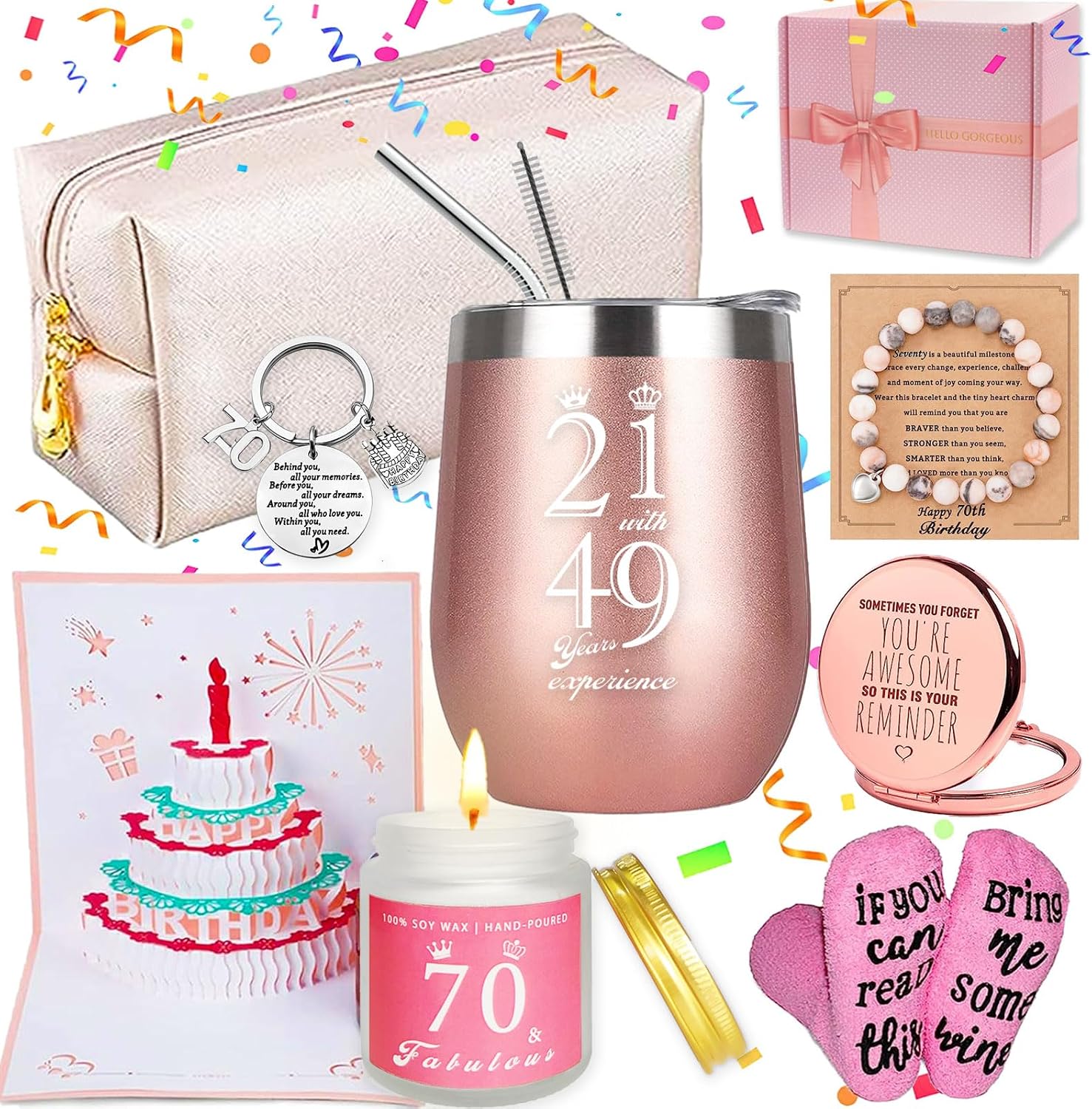 70th Birthday Gifts for Women, Happy 70th Birthday Basket Gifts Box for — free download