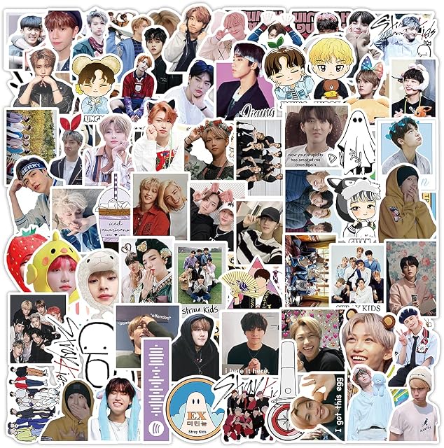 Stra_y Kids Stickers 100pcs Kpop Stickers for Teens Kids Adults Vinyl Waterproof Stickers for Laptop Water Bottle Skateboard