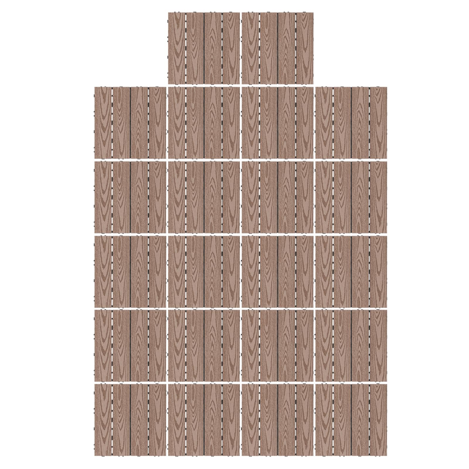 22 pavimenti in legno e plastica, 30 x 30 cm, per terrazze, caffè, terrazze, balconi e altre superfici in interni ed esterni