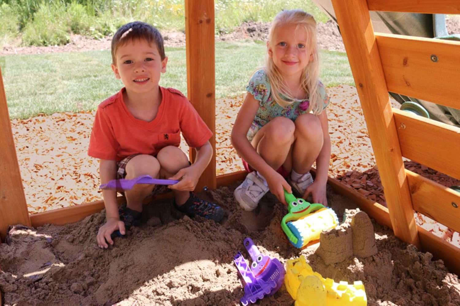 KidKraft Andorra Cedar Wood Swing Set / Playset F24140, Gift for Ages 3-10 : Toys & Games