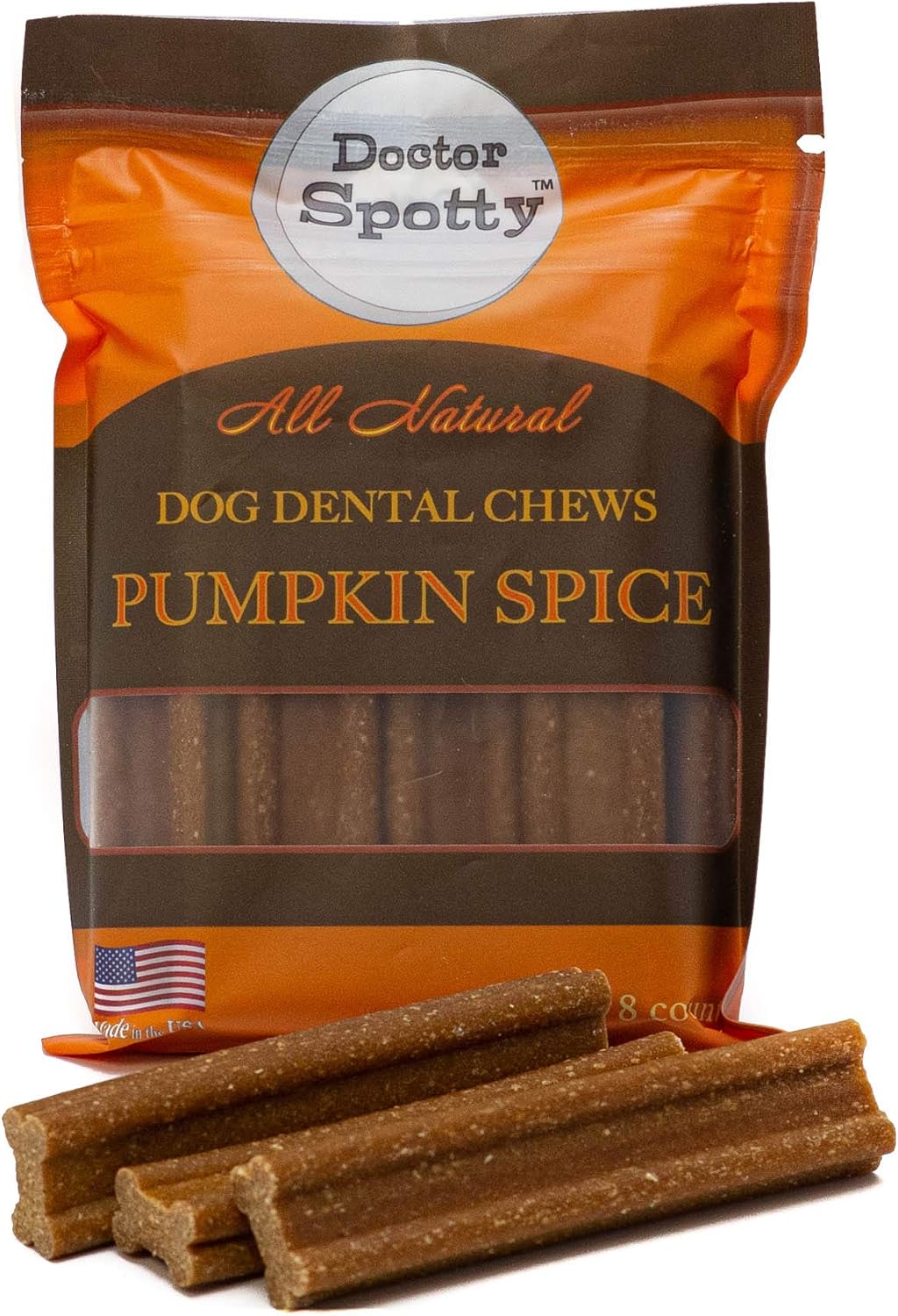 Dog Treat Box with UFO-Shaped Treat Dispenser, USA-Made Treats & Dental Chews, for Small (Blueberry Peanut Butter, Pumpkin & Duck Flavor).