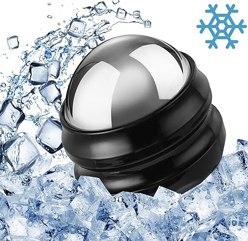 Miniatura 5 de Bola de rodillo de masaje frío, bola de masaje de acero inoxidable para alivio de terapia de frío y calor, rodillo para músculos tejido profundo,