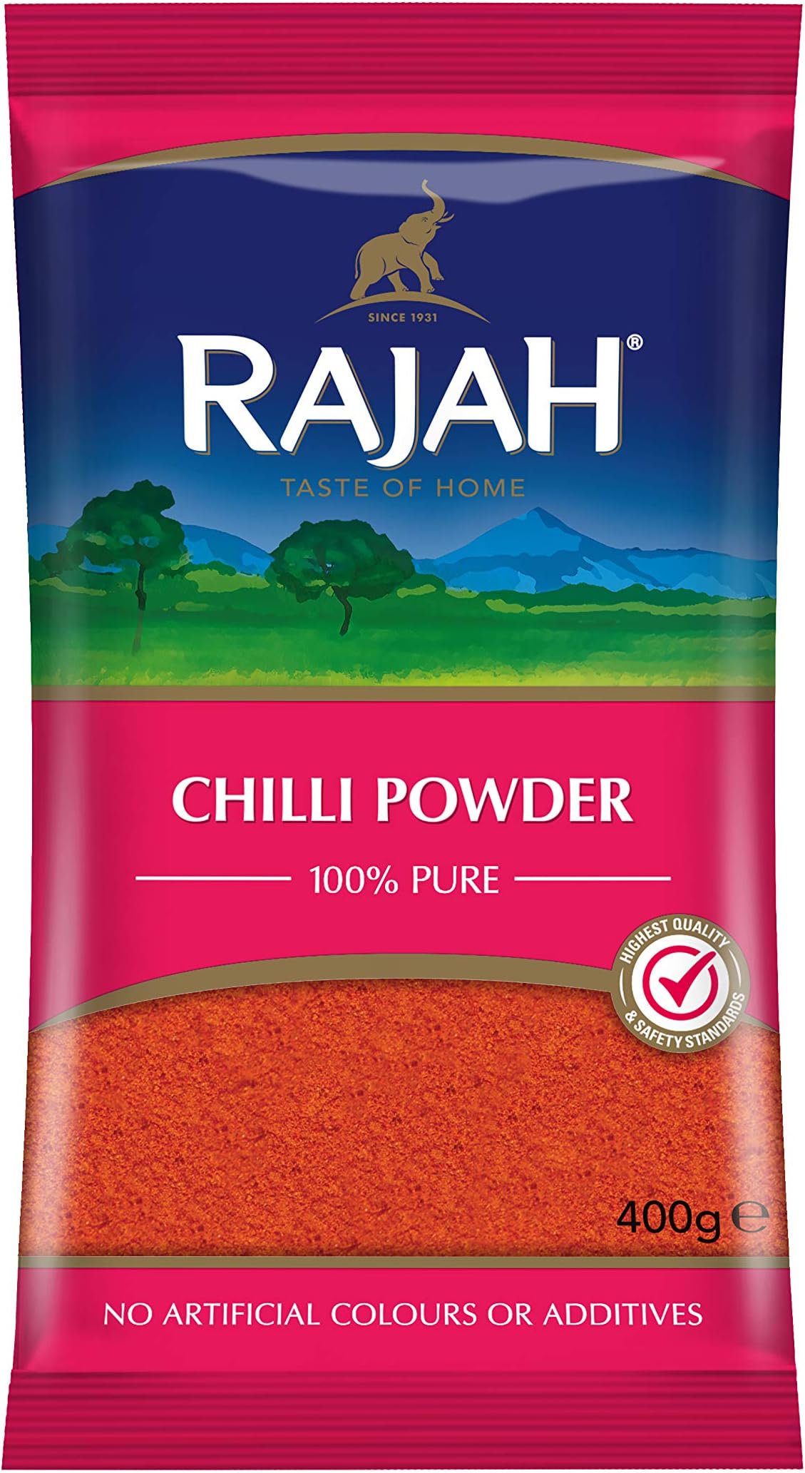 Rajah Spices Chilli Powder | Lal Mirch Powder | Mirch Powder | Chilli | Red Chilli Powder | Hot Chilli Powder | (400g)