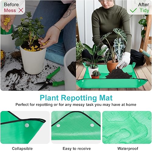 Miniatura 3 de Juego de herramientas de jardín con agarre de goma antideslizante, juegos de herramientas de jardinería de acero inoxidable de 11 piezas, kit de