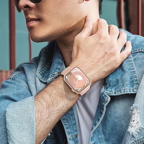 Miniatura 7 de Distore - Correas compatibles con Apple Watch de 38, 40, 41, 42, 44, 45 y 49mm, correa deportiva de silicona suave para iWatch Series Ultra, 8, 7,