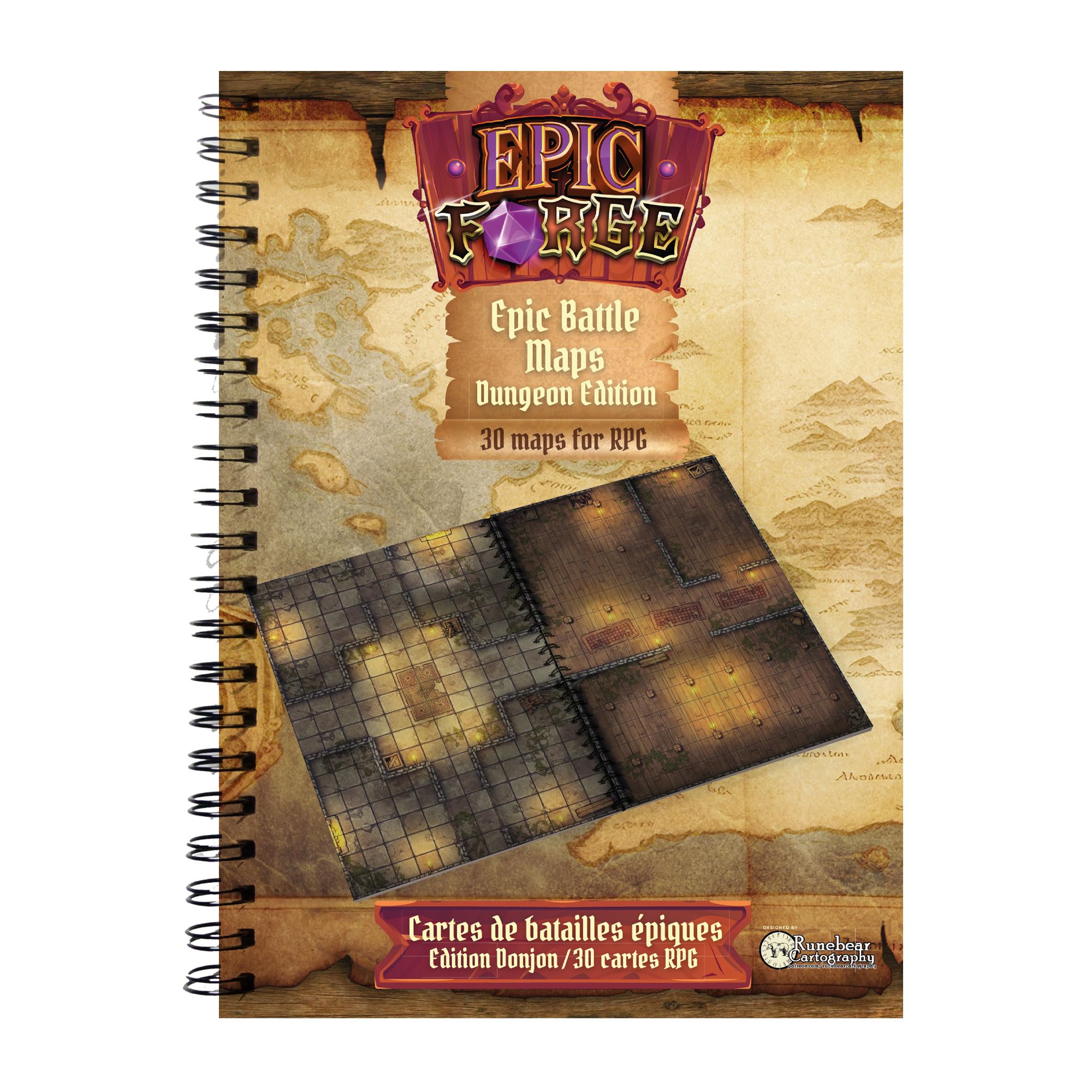 Epic Forge Dungeons Game Board Book (305 x 420 mm) A3 Format