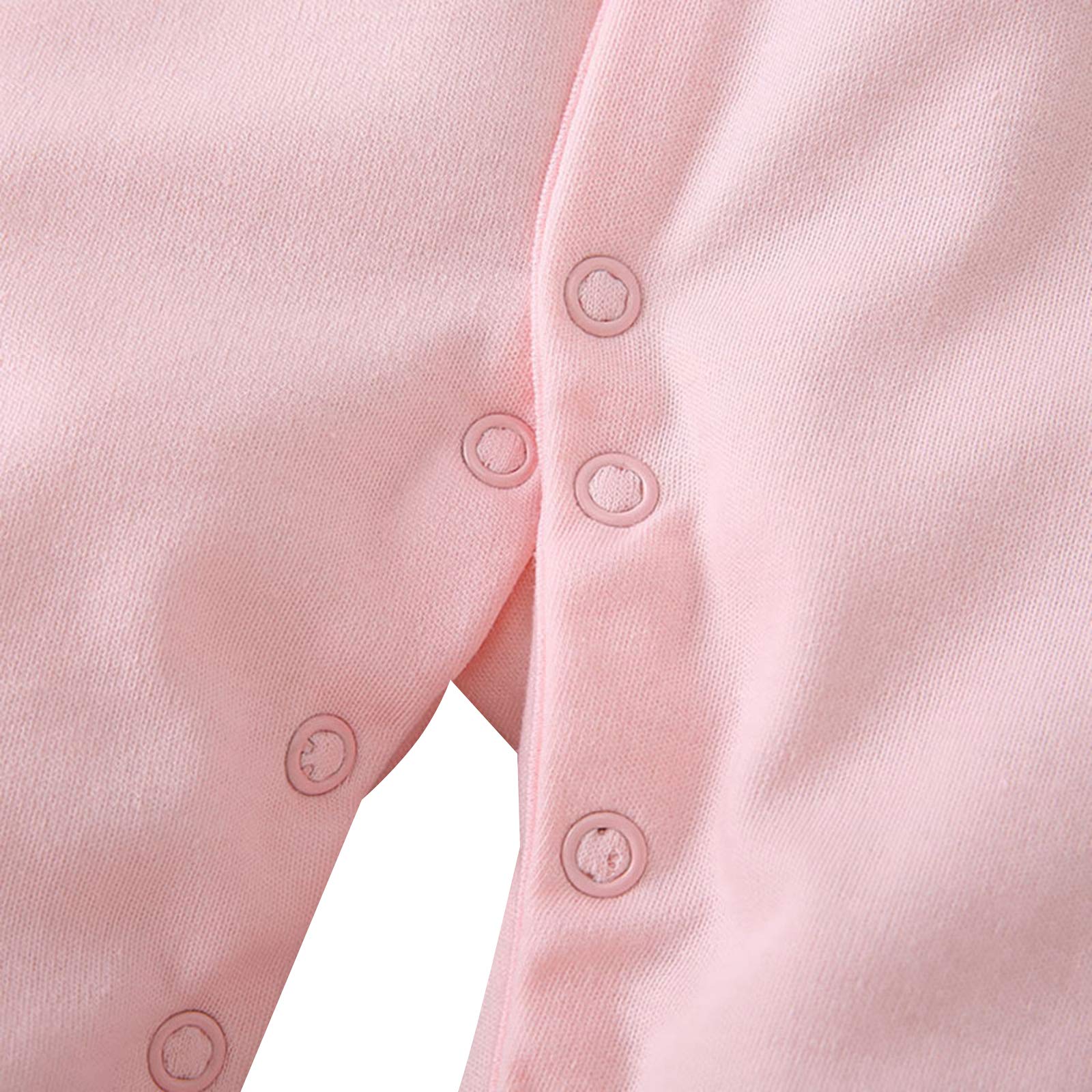 amropi Bambina Pagliaccetto 3 Pezzi Ragazze Jumpsuit Manica Lunga Cotone Tutine 0-18 Mesi
