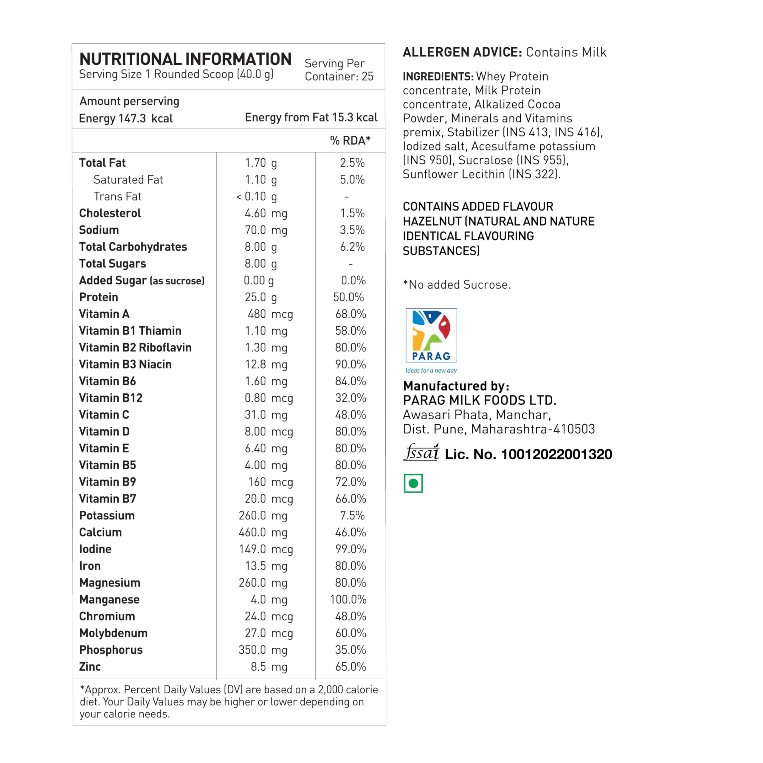 avvatar ALPHA WHEY PROTEIN | 1Kg | Chocolate Hazelnut Flavour | 25g Protein | 25 Servings 2