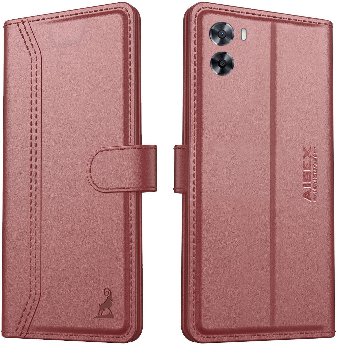 AIBEX ® Oppo A57 4G (2022) / Oppo A77S / Oppo A77 Flip Cover Leather Finish | Inside TPU with Card Pockets | Wallet Stand | Complete Protection Flip Case Brown (B0B58GQQC2) Amazon Price History, Amazon Price Tracker