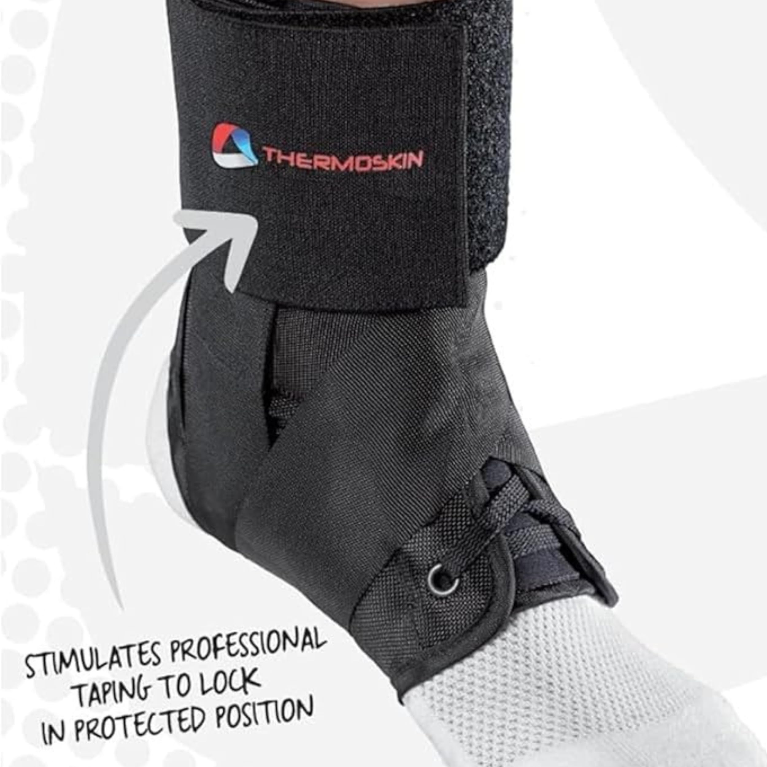 Thermoskin Tobillera deportiva – Tobillera estabilizadora para hombres y mujeres con 8 correas, apoyo para esguinces y torceduras