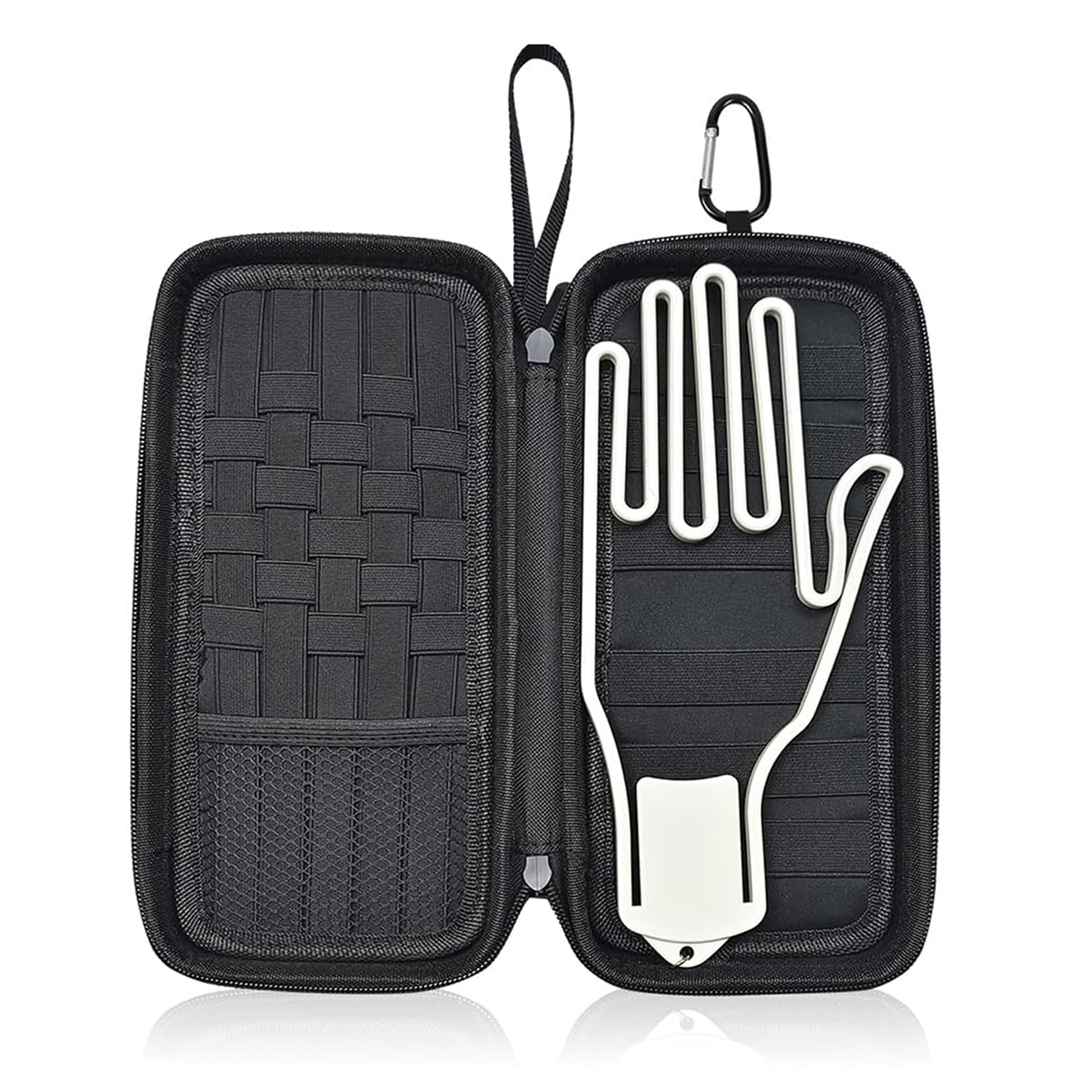 Foleto Golf Glove Holder Case, Golf Bag Organizer Hard Protective Case with Pocket & Slots Store Golf Accessories and Personal Items Multifunctional Storage Golf Bag Gift for Men Women Golfers