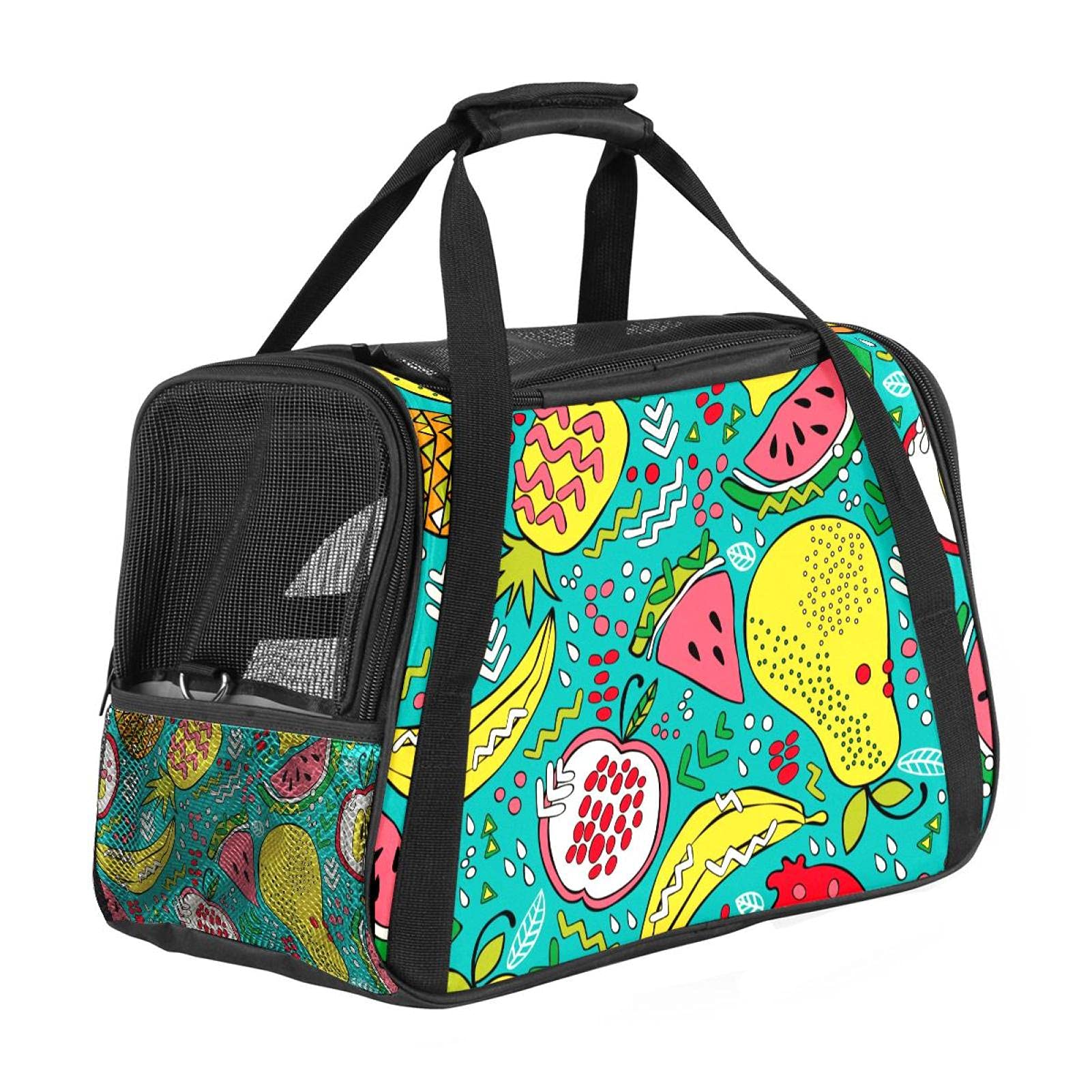 Sac de transport pour animal domestique pliable avec côtés doux vert