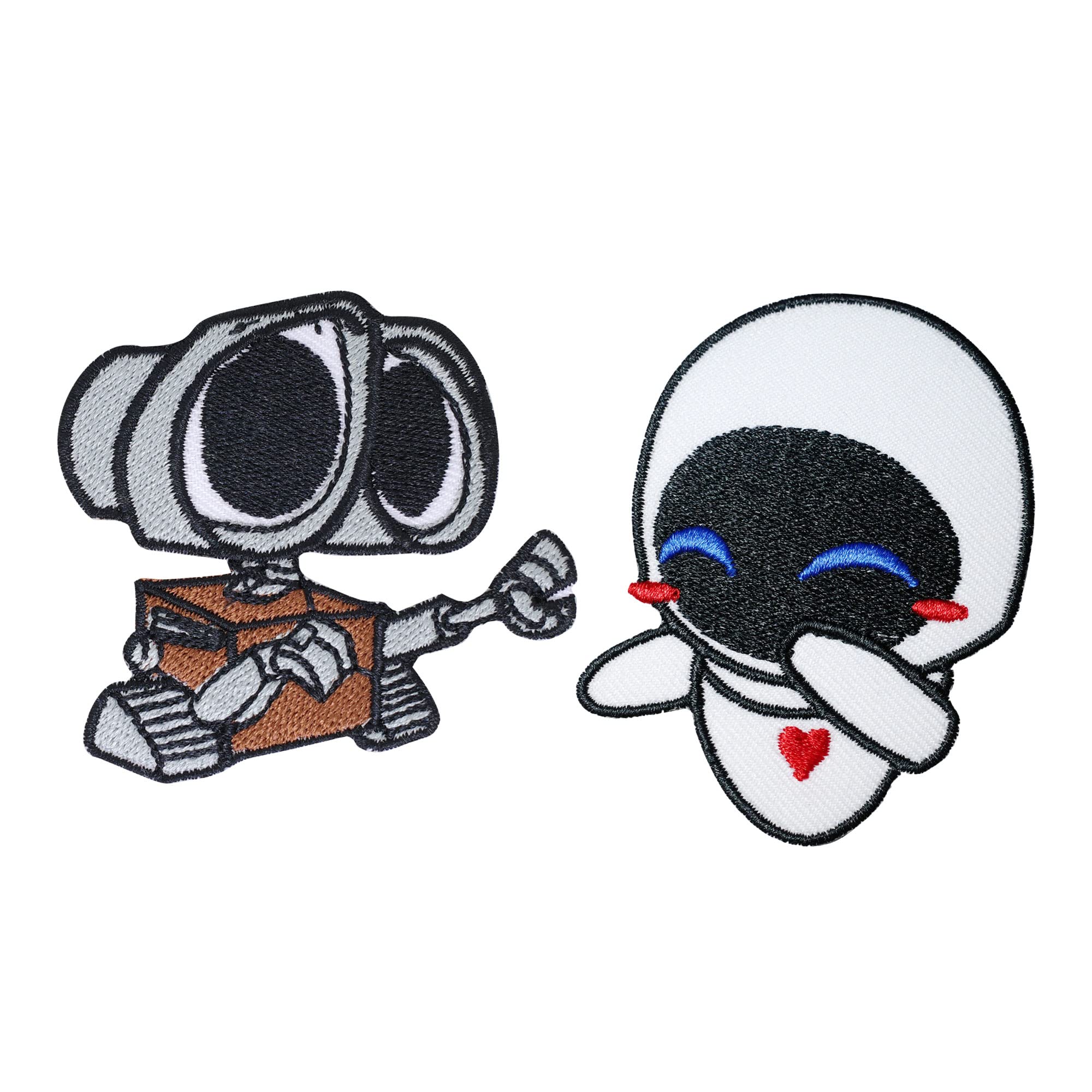 Octory 2 PCS Wall-E Patch Iron on for Clothing Saw On/Iron On Embroidered Patch Applique for Jeans, Hats, Bags
