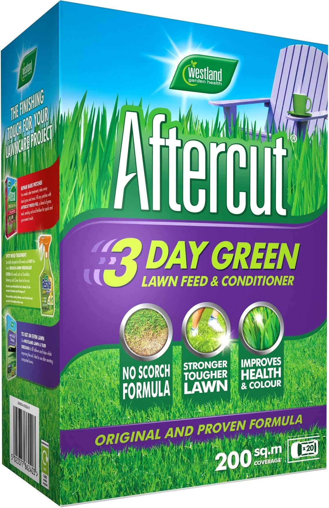 Aftercut 3 Day Green Lawn Feed and Conditioner, 200 m2, 7 kg
