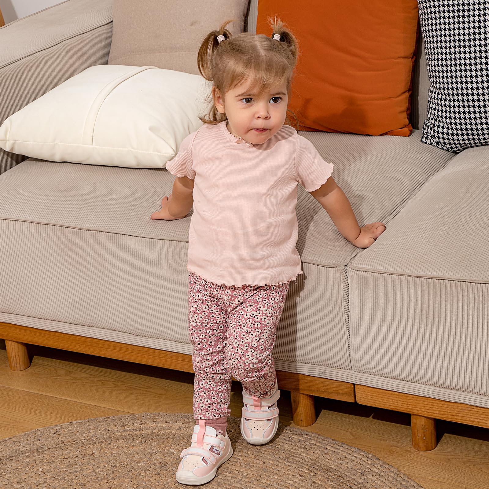 LACOFIA Sandales pour Bébé Garçons Filles Chaussures Premier Pas Chaussures de Marche d'été avec Semelle Antidérapante en Caoutchouc