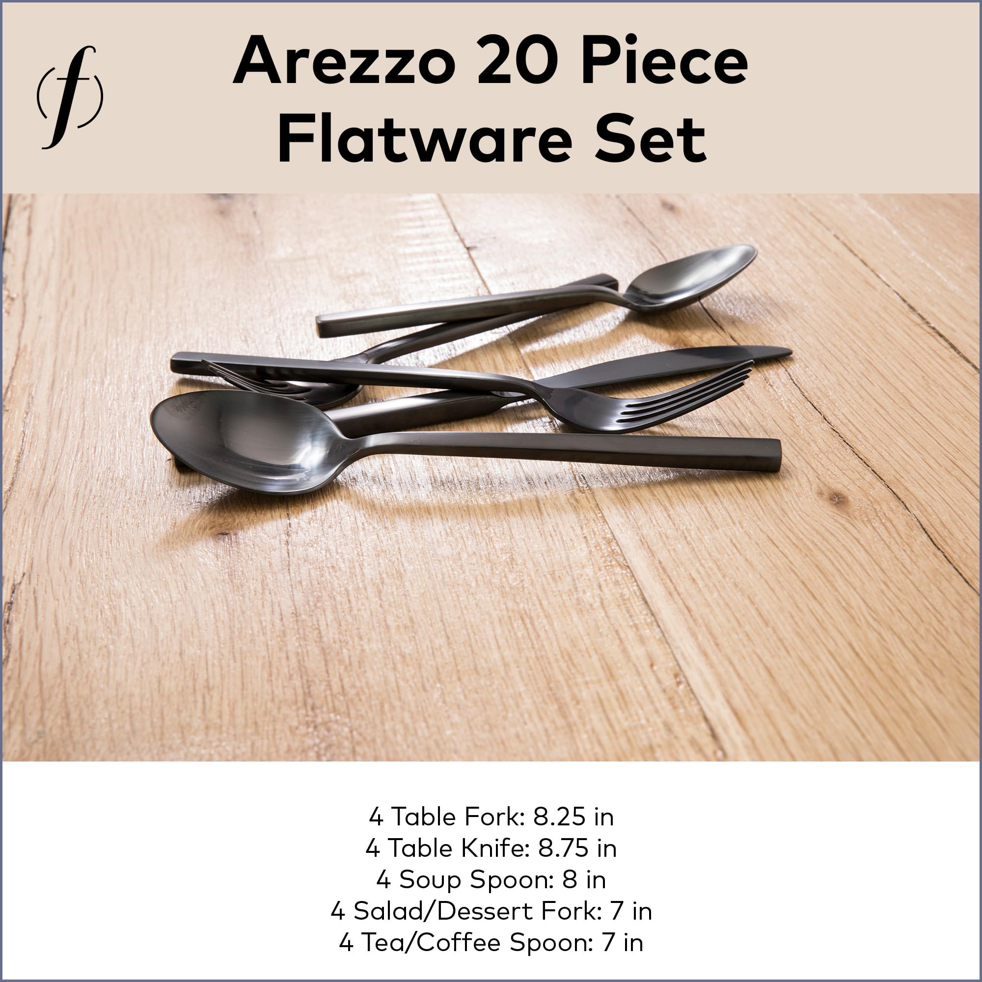 Amazon.com: Fortessa Arezzo 18/10 Stainless Steel Flatware, 20