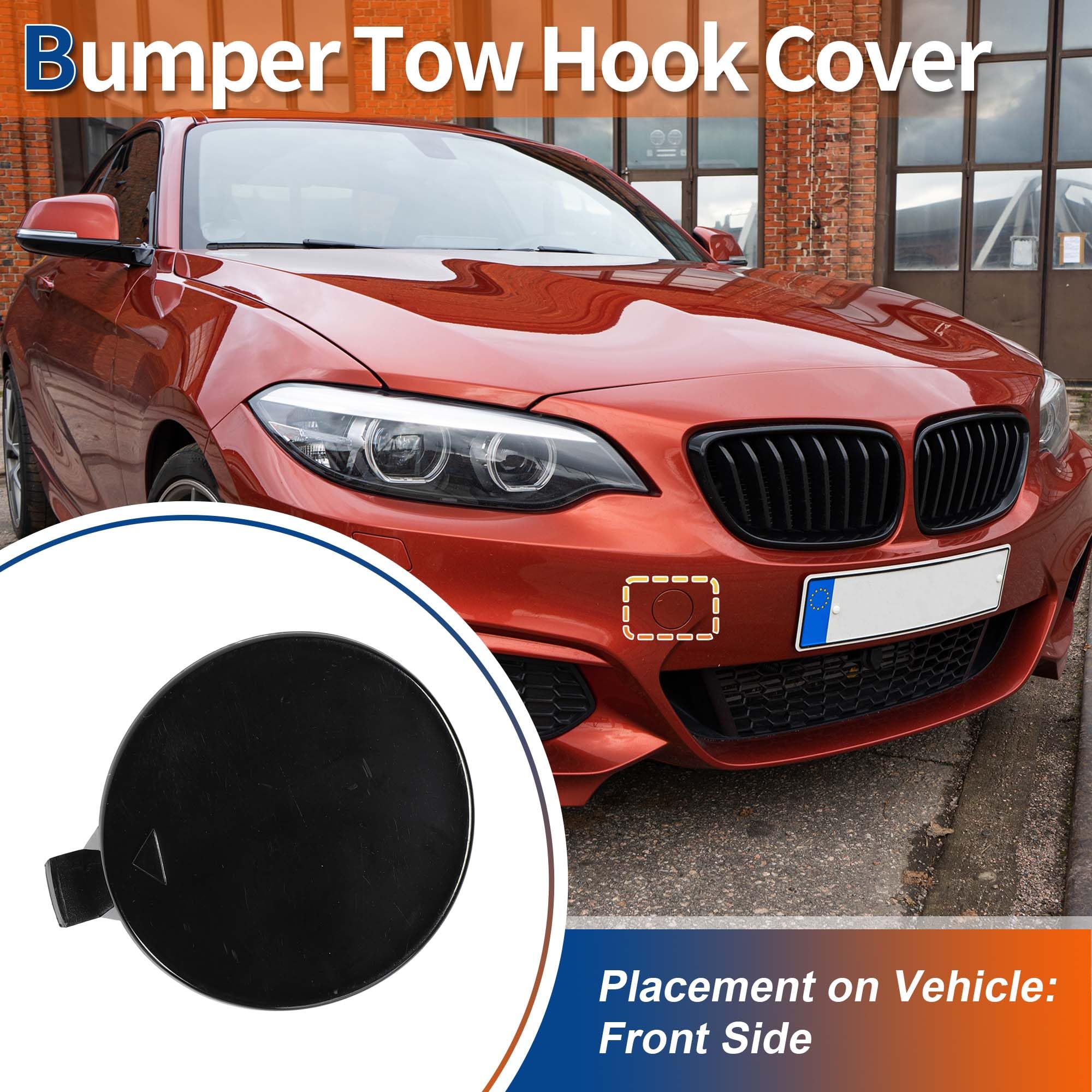 A ABSOPRO Copertura Gancio Traino Per BMW Serie 2 F22 F23 M-Sport 14-21 1pc | Materiale: Plastica, Colore: Non Verniciato, OE: 51118058061, Per BMW 228i/230i/M235i/M240i 14-21, Per Varianti XDrive
