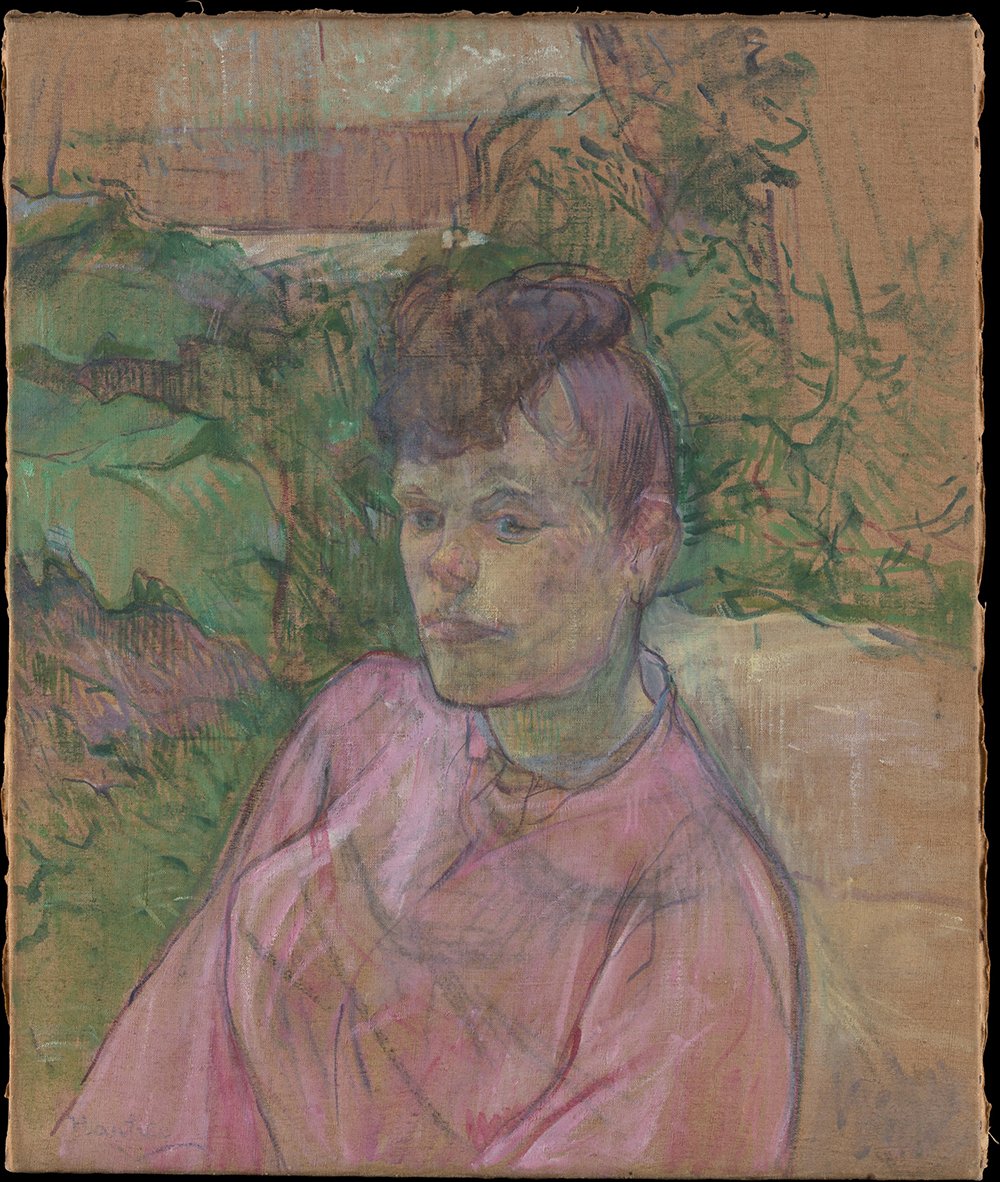 Impresión premium de Toulouse-Lautrec Woman in The Garden, papel mate de archivo