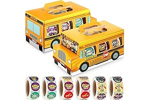3000 Count School Bus Stickers for Kids