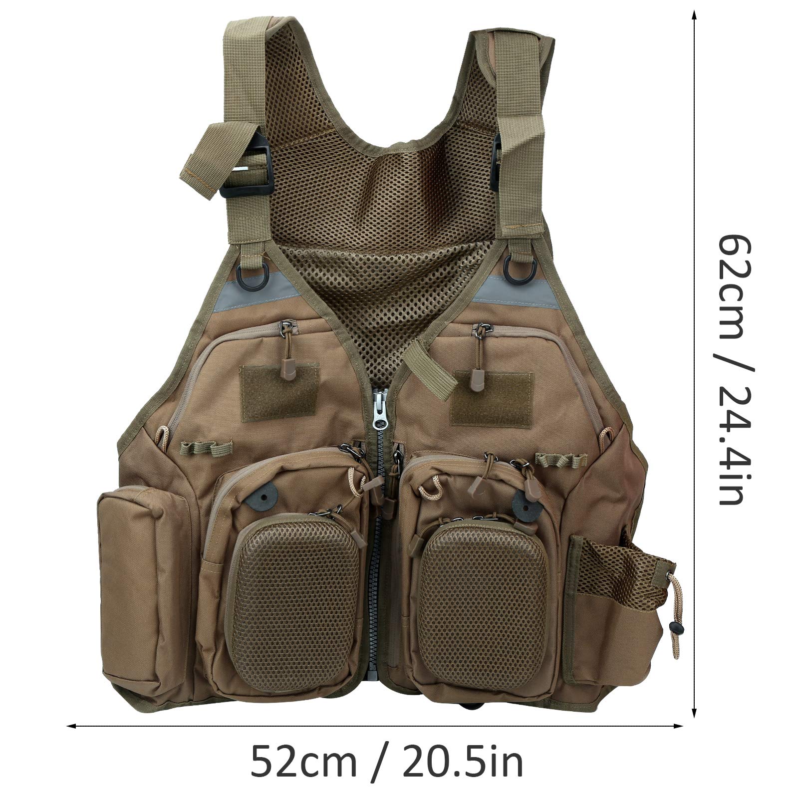 Chaqueta de Pesca al Aire Libre, Chaleco Deportivo de Pesca al Aire Libre, Chaquetas de Pesca Profesionales con múltiples Bolsillos, Chaleco para Hombres