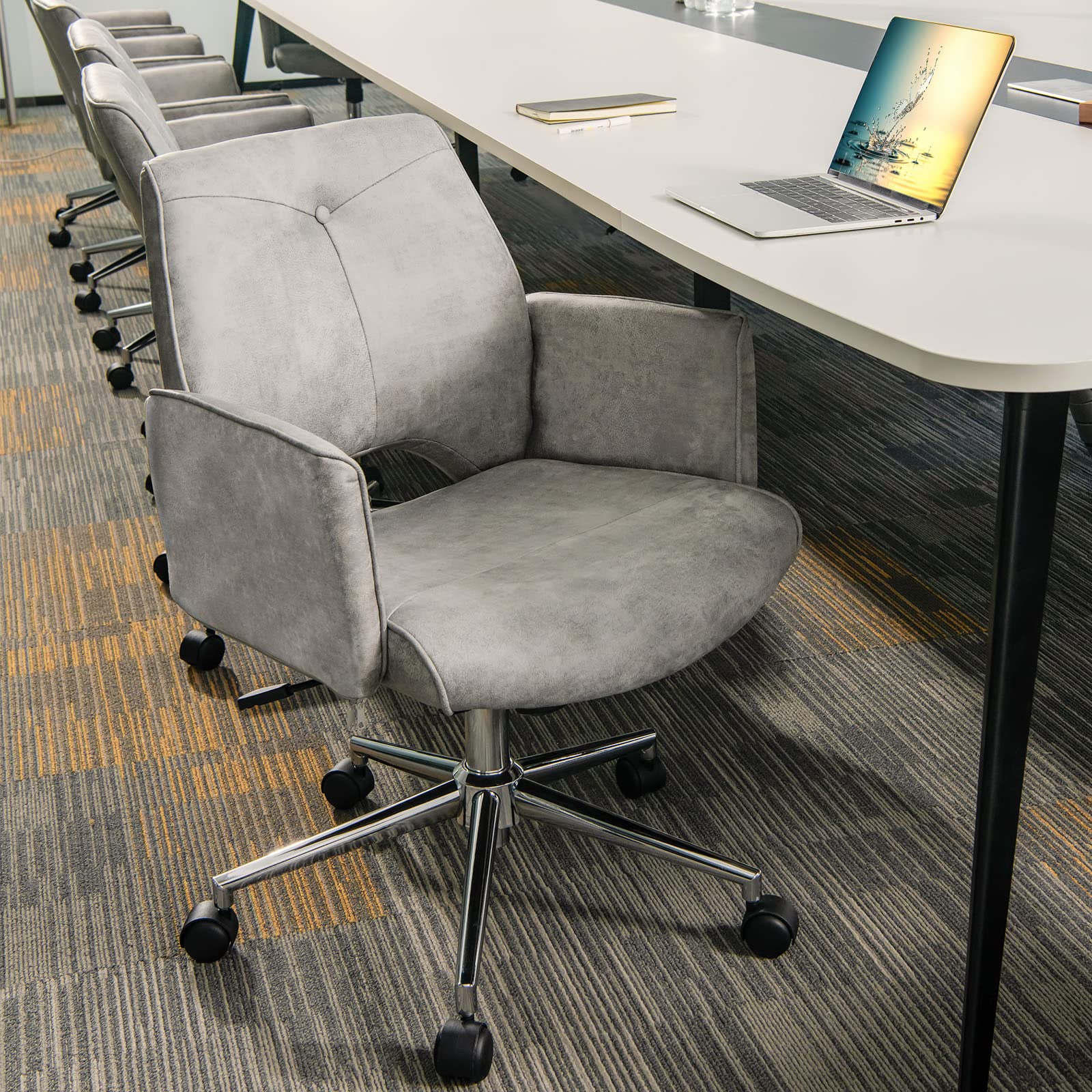Amazon.com: Giantex Home Office Desk Chair, Faux Leather Desk