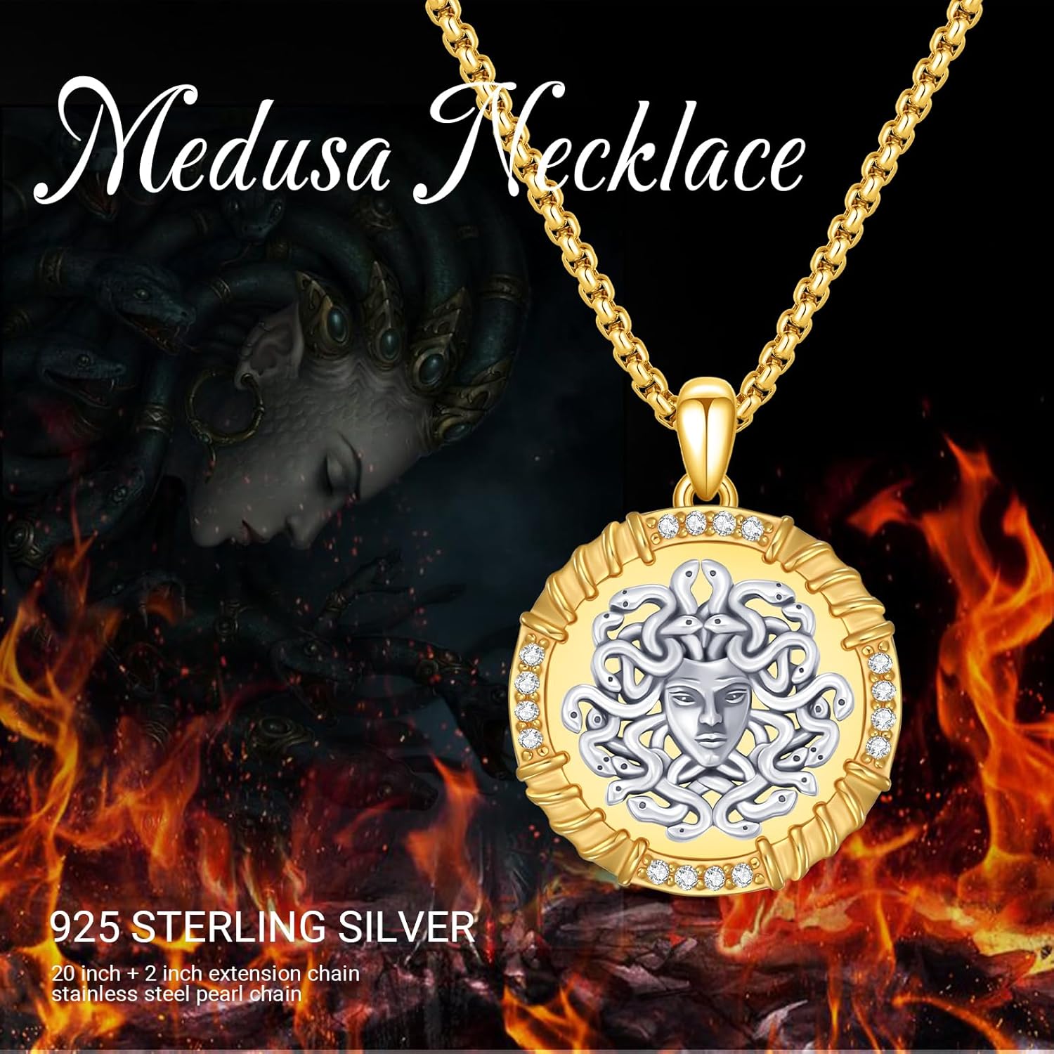 Snake Necklace 925 Sterling Silver Mysterious Snake Pendant Necklace Gothic Necklace Snake Jewelry Gift for Women Men - Image 6