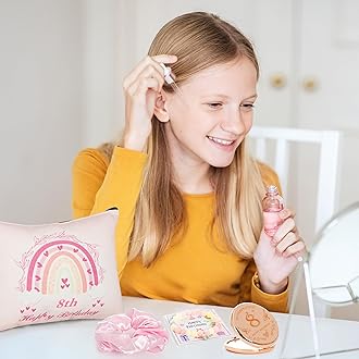 8th Birthday Gifts for Girls,Happy 8th Pamper Gift Basket Ideas for Daughter, Cute Unique Sweet 8 Year Old Birthday Hampers Presents for Her,Best Friend Niece,Granddaughter, Sister, Friend, Teens