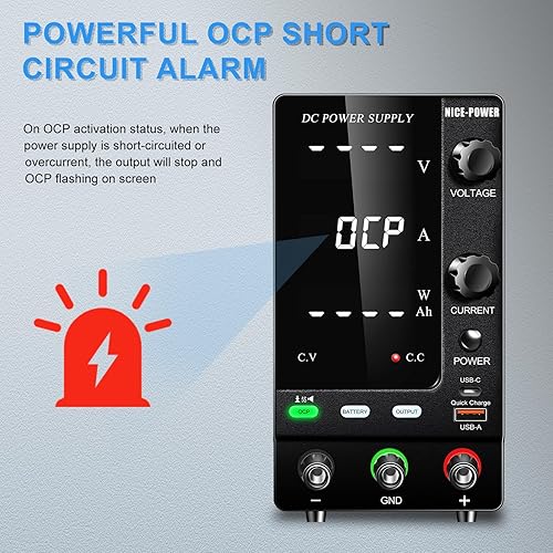 Miniatura 4 de NICE-POWER Fuente de alimentación de CC variable 30V 10A, codificador de 300 W ajustable 6 V 12 V 24 V LiFePO4 LiFePO4 LiFePO4 Cargador de batería