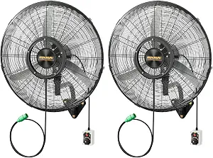 ROVSUN 20-Inch Outdoor Misting Wall Fan (2-Pack)