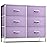 Sorbus Dresser with 6 Drawers - Furniture Storage Tower Unit for Bedroom, Hallway, Closet, Office Organization - Steel Frame, Wood Top, Easy Pull Fabric Bins (6-Drawer, Pastel Purple)